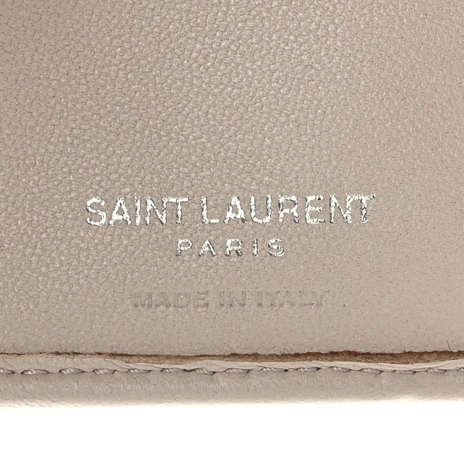 Saint Laurent Lambskin Y Quilted Monogram Compact Loulou Wallet Nude Powder 7 of 8