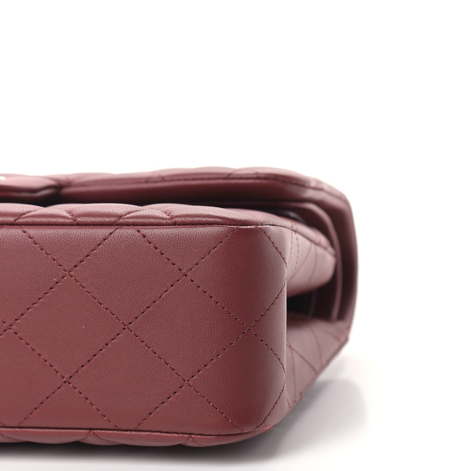 Chanel Lambskin Quilted Small Double Flap Dark Red 9 of 9