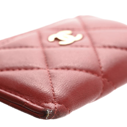 Chanel Lambskin Quilted Card Holder Red 9 of 15