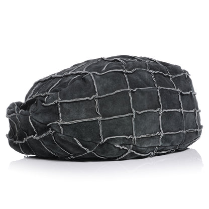 Chanel Suede Patchwork Hobo Charcoal Grey 4 of 9