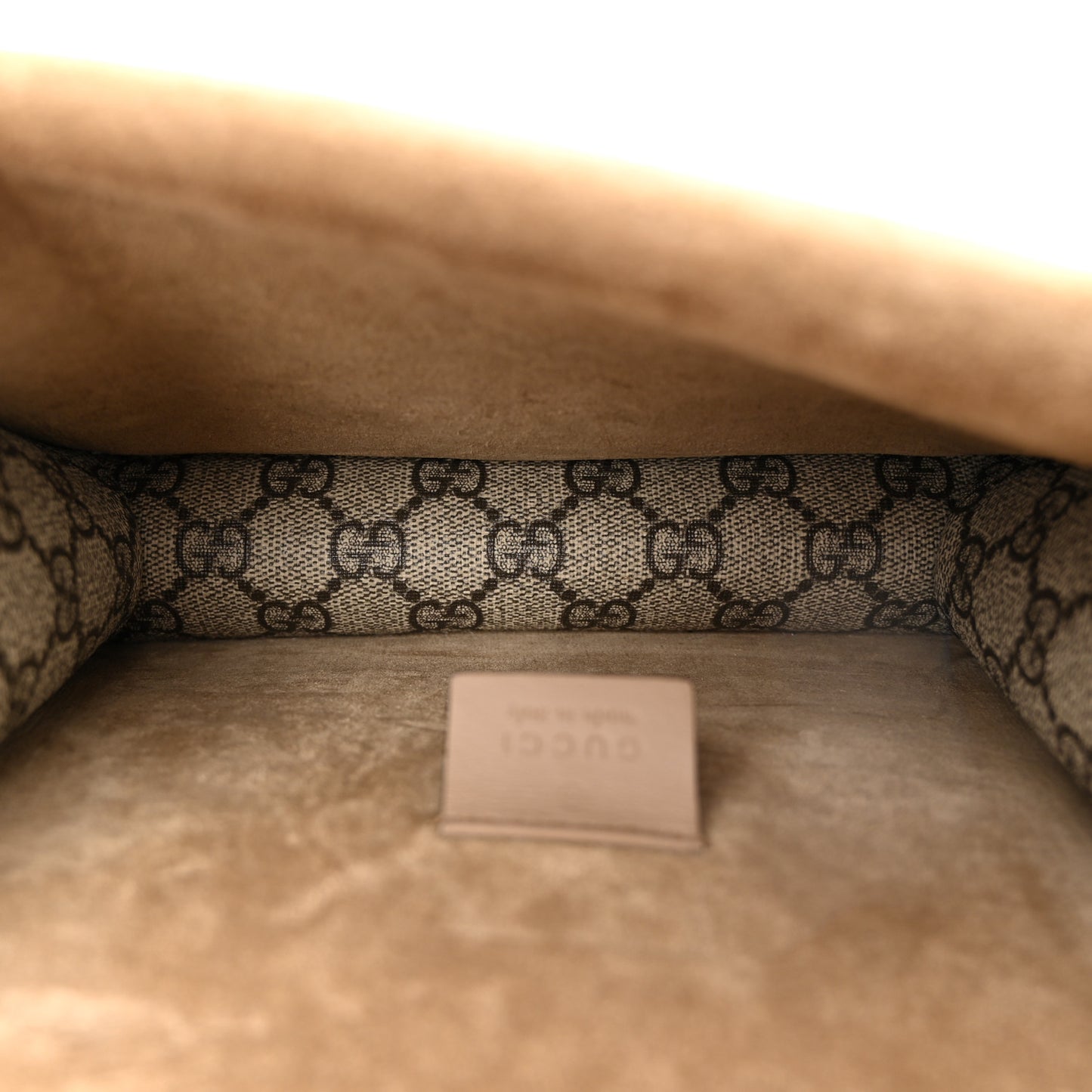GG Supreme Monogram Mini Dionysus Shoulder Bag Taupe