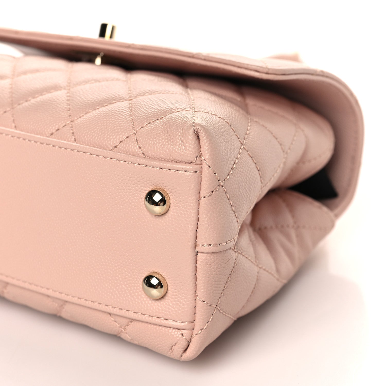 Chanel Caviar Quilted Mini Coco Handle Flap Rose Clair 9 of 9