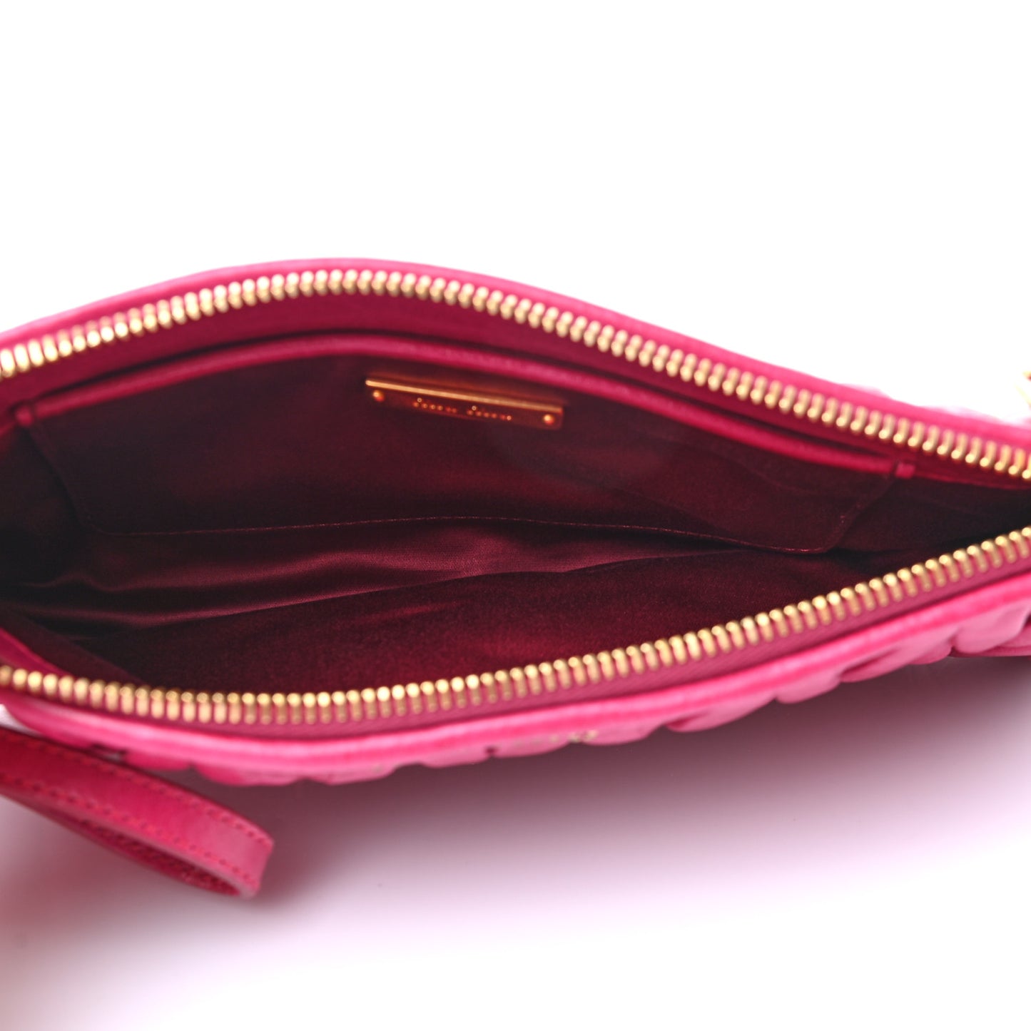 Nappa Matelasse Lux Wristlet Fuxia