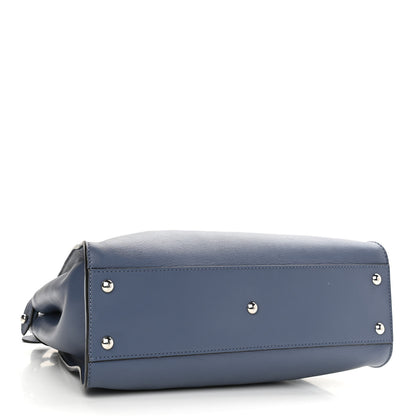 Fendi Calfskin Medium Peekaboo Iconic Satchel Blue 4 of 13