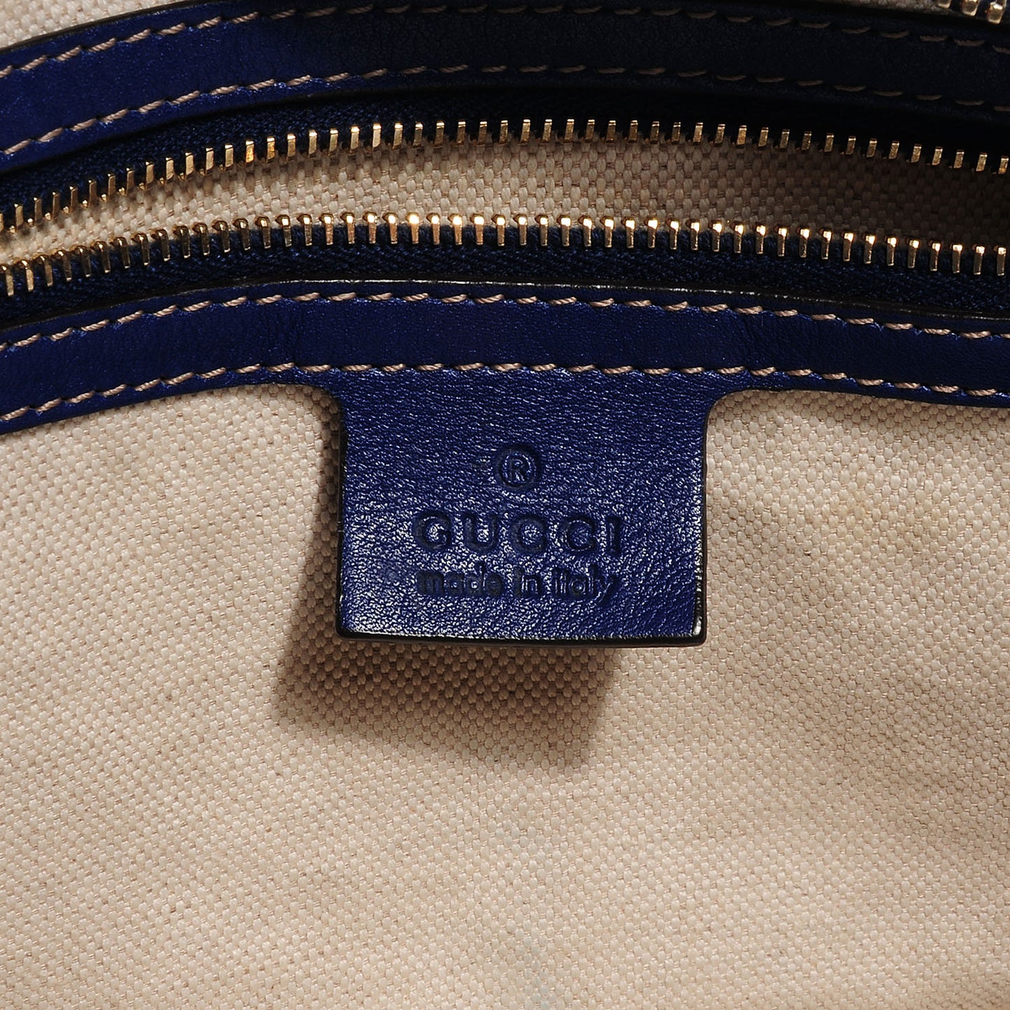 GG Plus Monogram Medium Boston USA Flag Unicef Duffle Blue