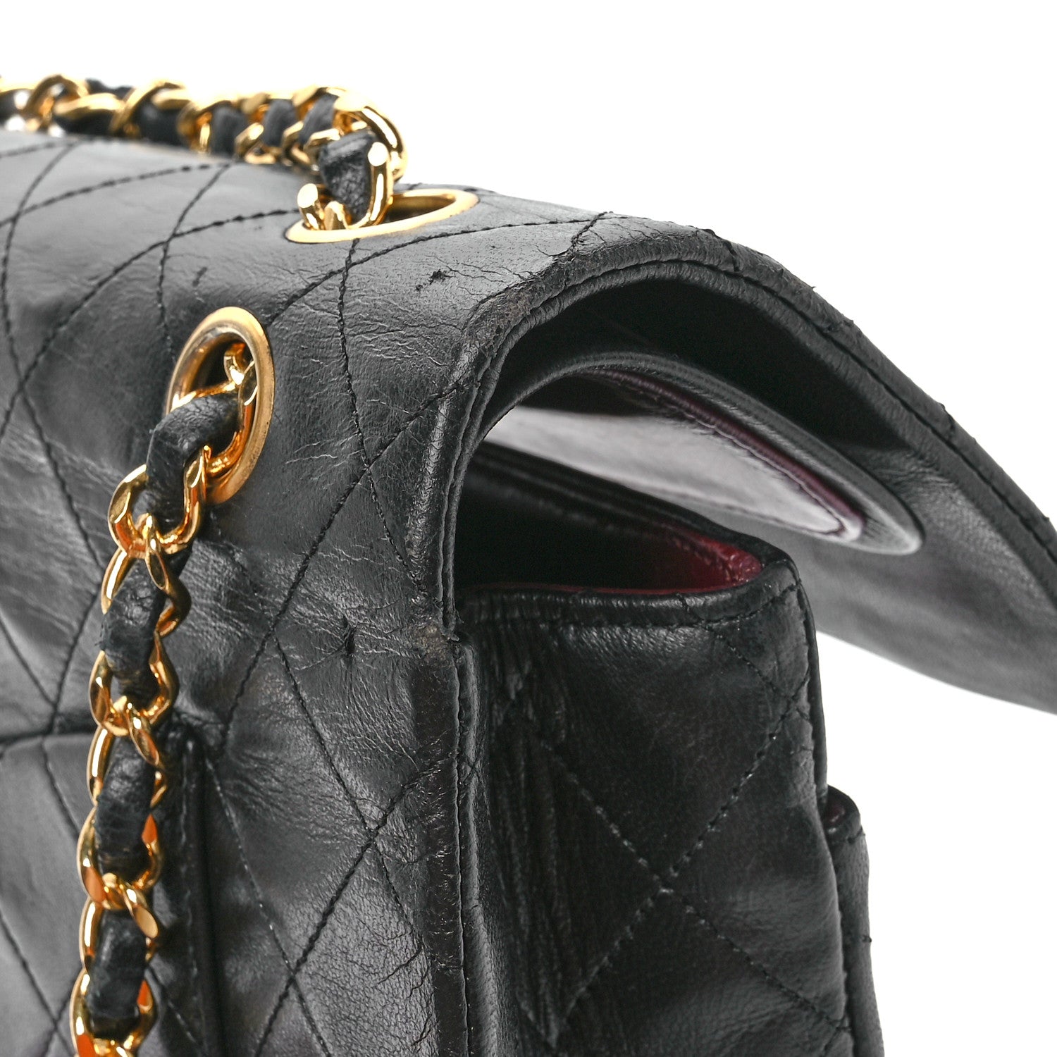 Chanel Lambskin Quilted Medium Double Flap Black 12 of 12