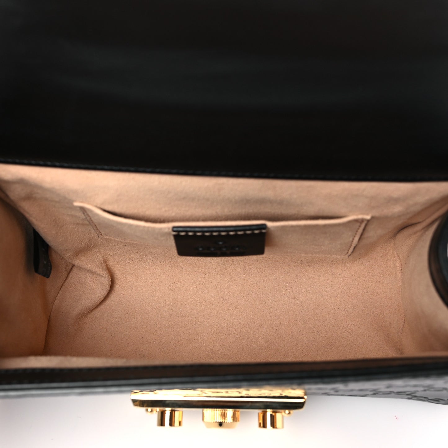 Guccissima Small Padlock Shoulder Bag Black