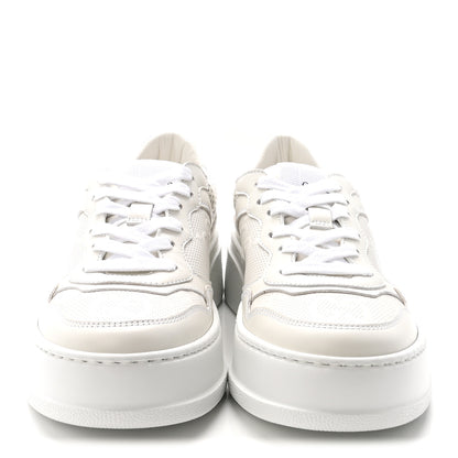 Gucci Calfskin GG Tennis Embossed Perforated Womens Platform 55mm Sneakers 36 Great White 3 of 9