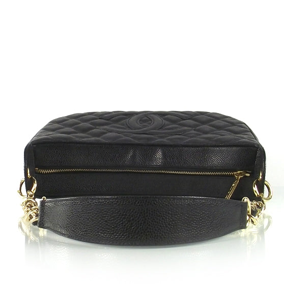 Caviar Quilted Hobo Black