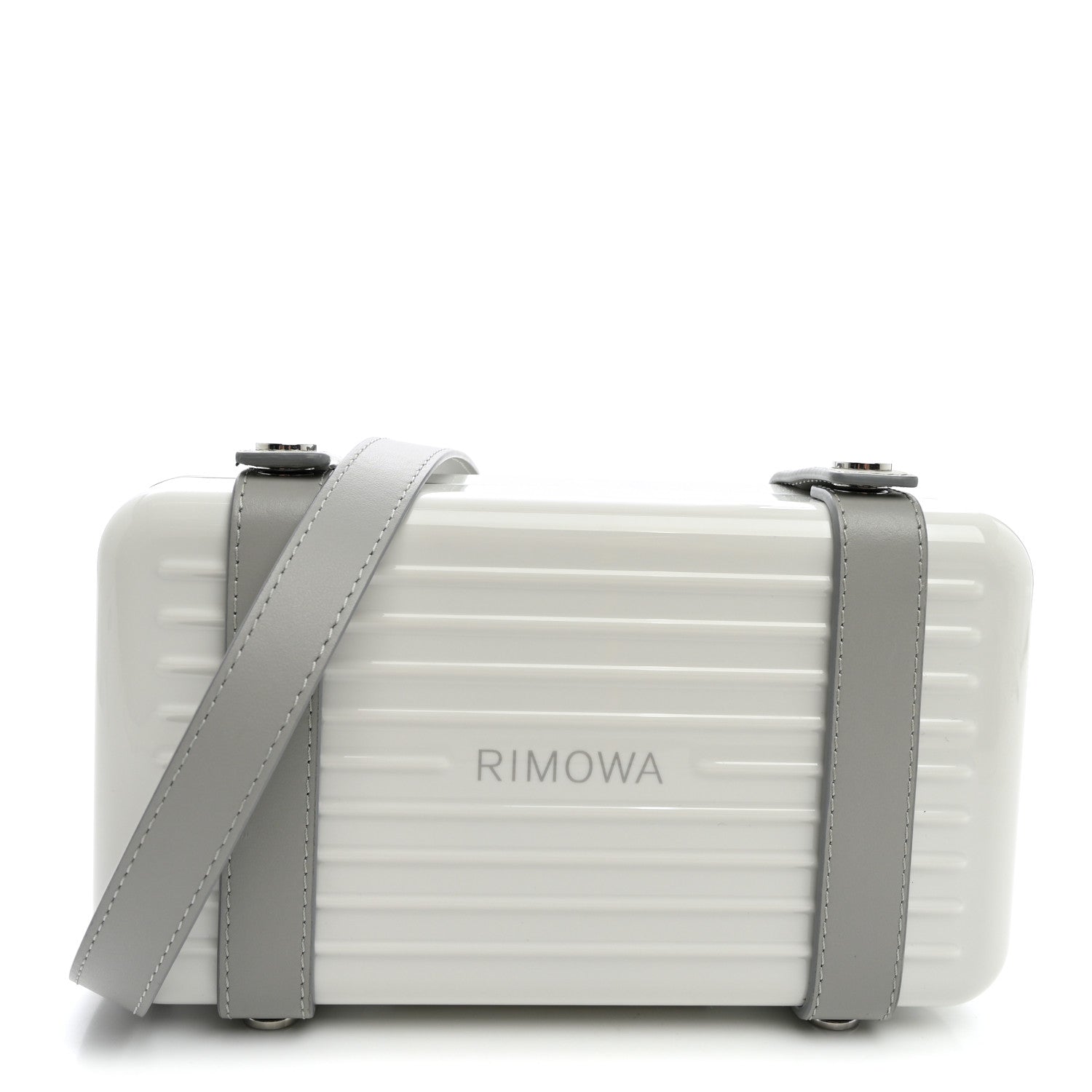 Rimowa Gloss Polycarbonate Personal Cross-Body Bag White Grey 1 of 9