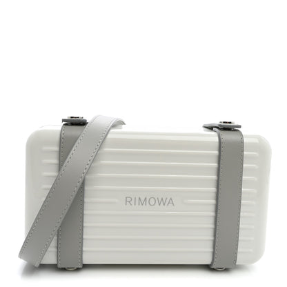 Rimowa Gloss Polycarbonate Personal Cross-Body Bag White Grey 1 of 9