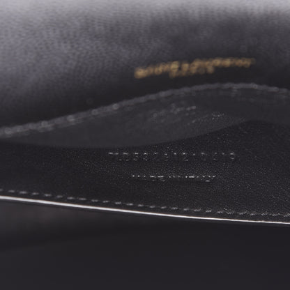 Saint Laurent Grain De Poudre Matelasse Monogram Medium Vicky Chain Bag Black 7 of 11