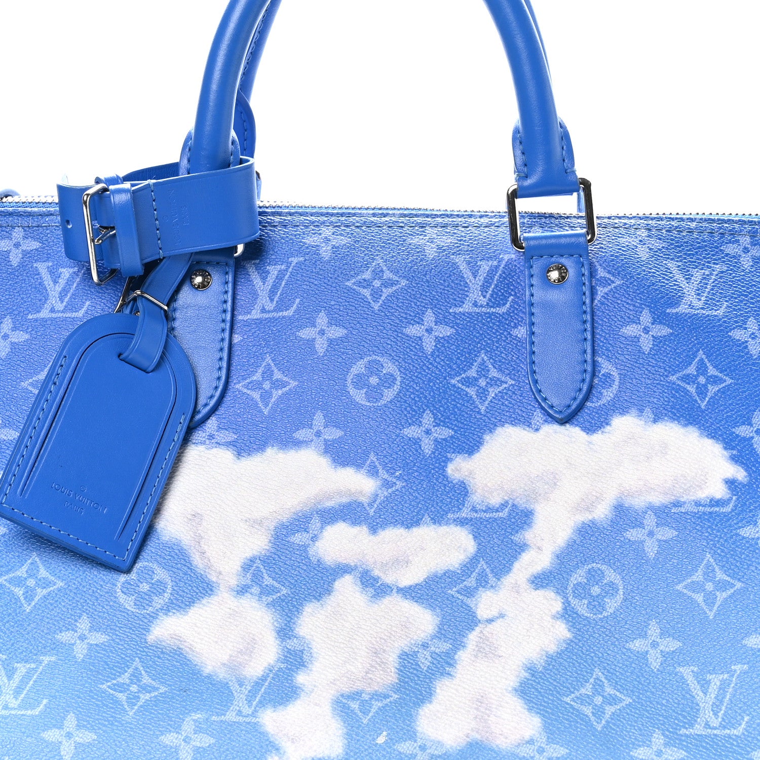 Louis Vuitton Monogram Clouds Keepall Bandouliere 50 Blue 6 of 12
