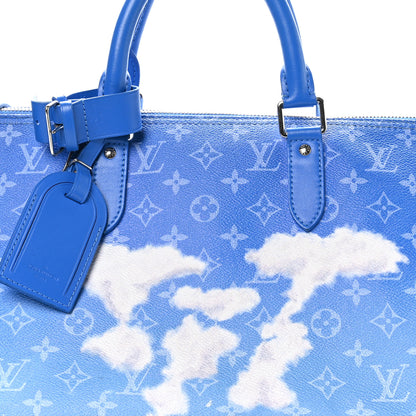 Louis Vuitton Monogram Clouds Keepall Bandouliere 50 Blue 6 of 12
