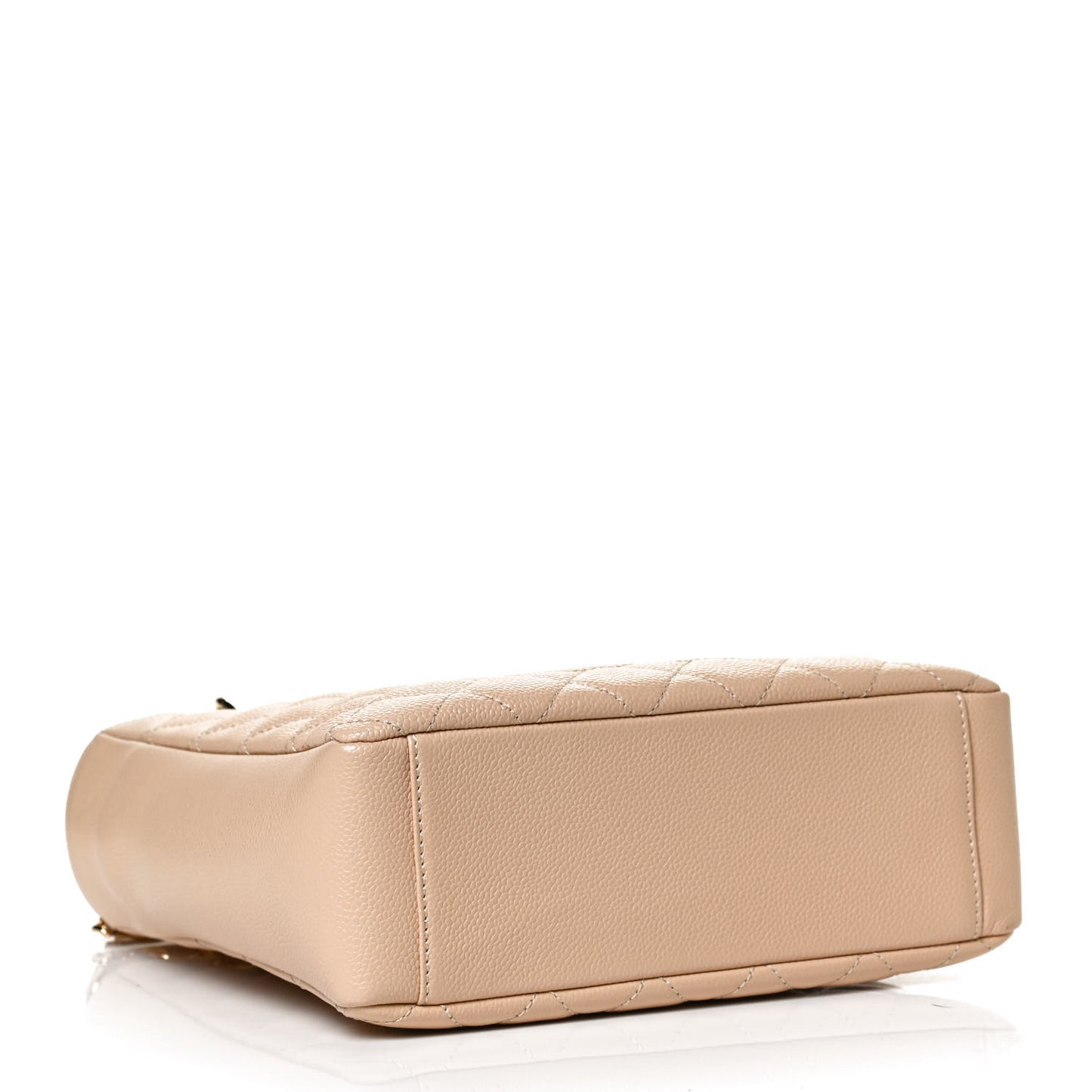 Caviar Quilted Petit Shopping Tote PST Beige
