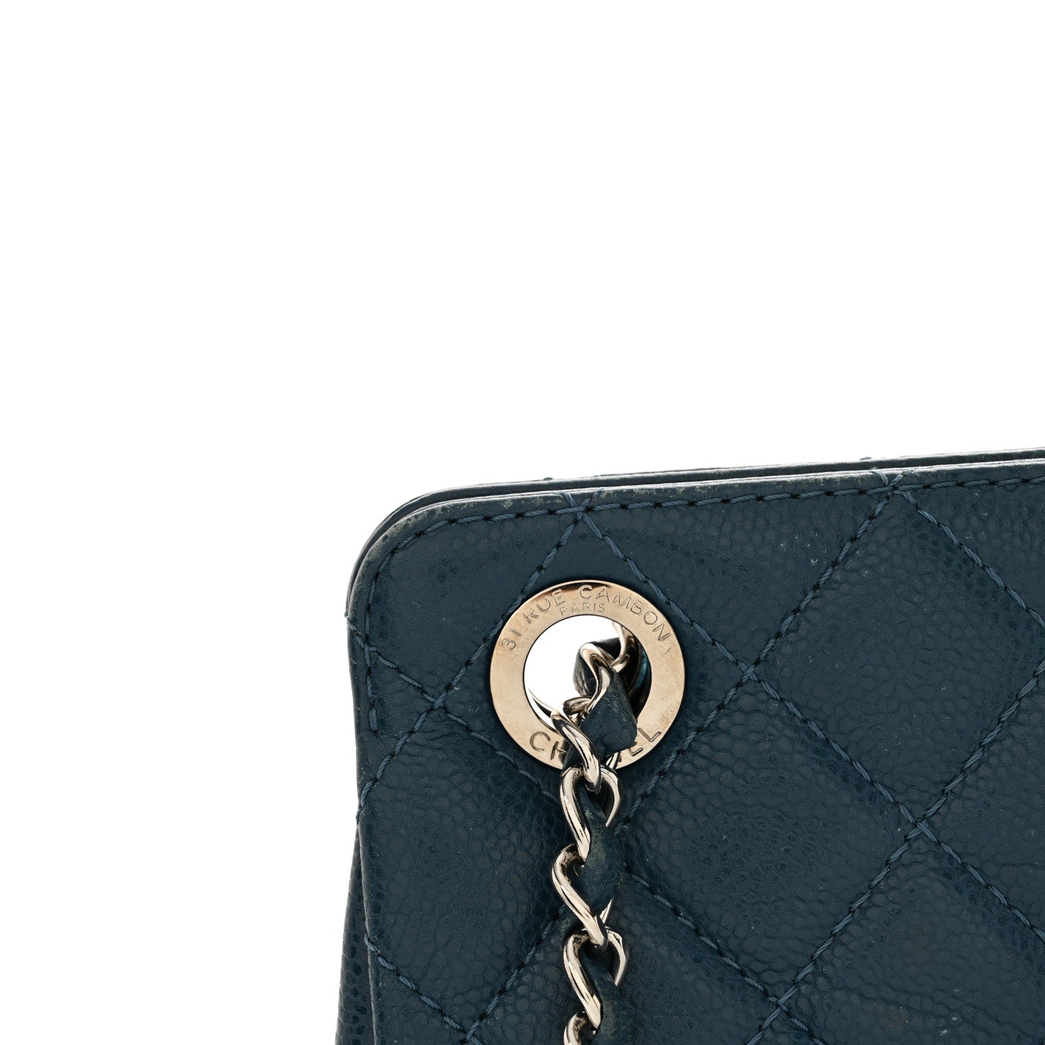 Chanel Caviar Quilted Timeless CC Shopping Tote Blue 16 of 16