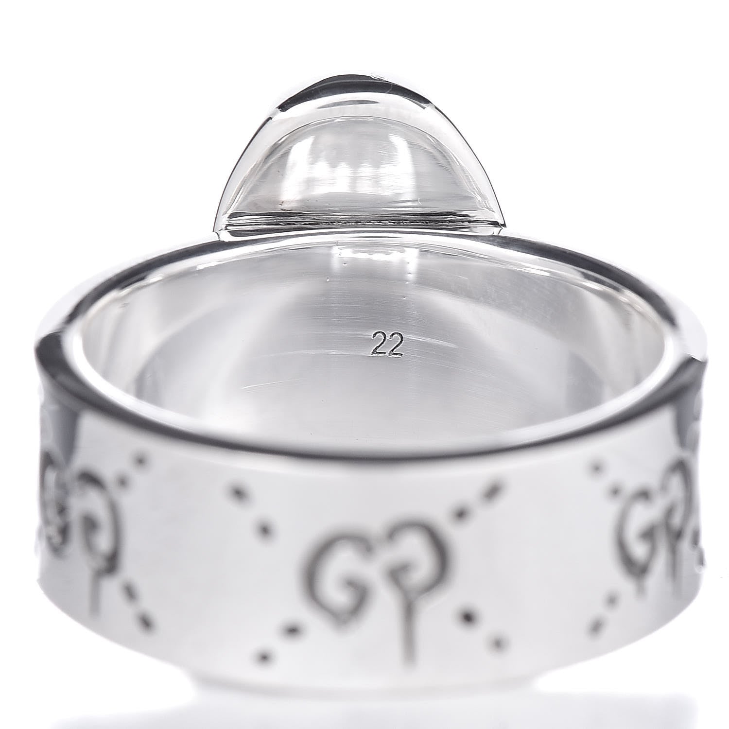 Gucci Sterling Silver GucciGhost Ring 62 10 7 of 8