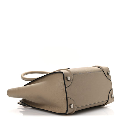 Celine Drummed Calfskin Micro Luggage Dune 4 of 11