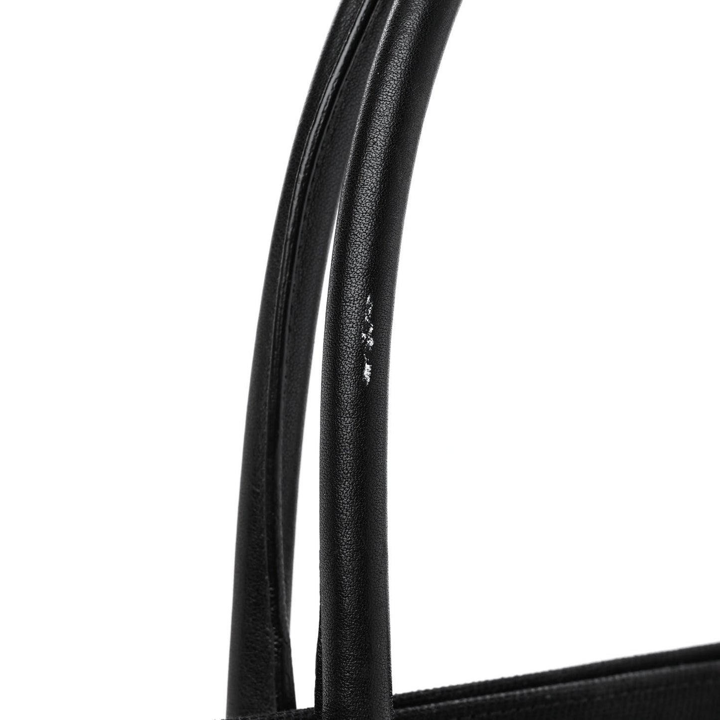 Linen Calfskin Rive Gauche Tote Black
