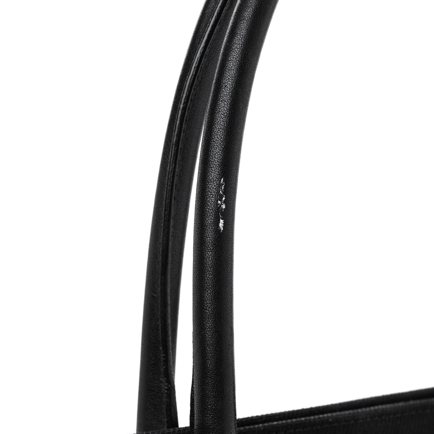 Saint Laurent Linen Calfskin Rive Gauche Tote Black 10 of 10