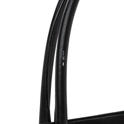 Saint Laurent Linen Calfskin Rive Gauche Tote Black 10 of 10