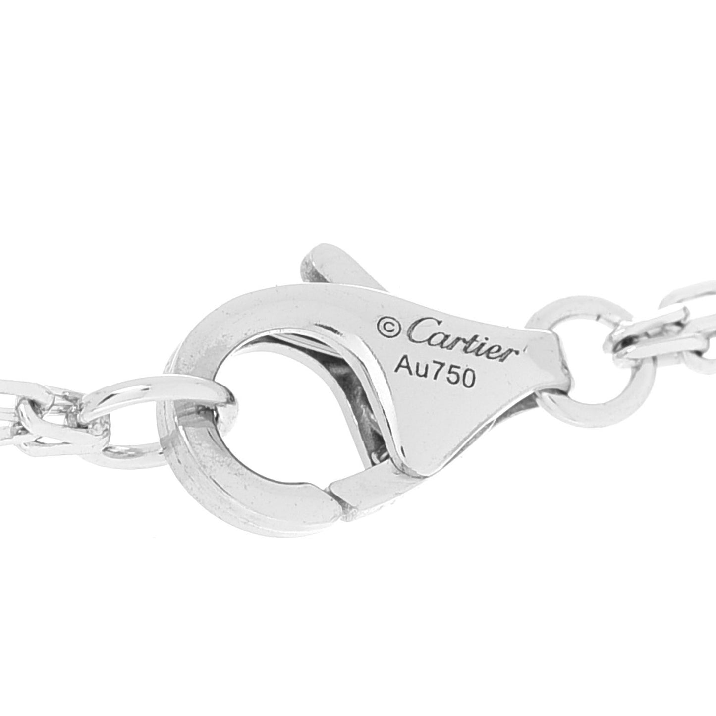 18K White Gold 2 Diamond LOVE Necklace