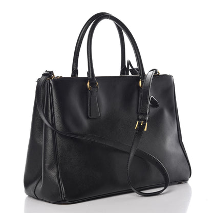 Prada Saffiano Medium Galleria Double Zip Tote Black 3 of 17