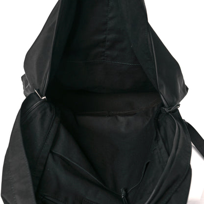 Balenciaga Nylon Political Campaign Logo Embroidered Explorer Backpack Black 4 of 9