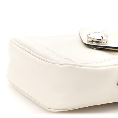 Miu Miu Vitello Soft Calfskin Crystal Embellished Solitaire Camera Bag White 10 of 10
