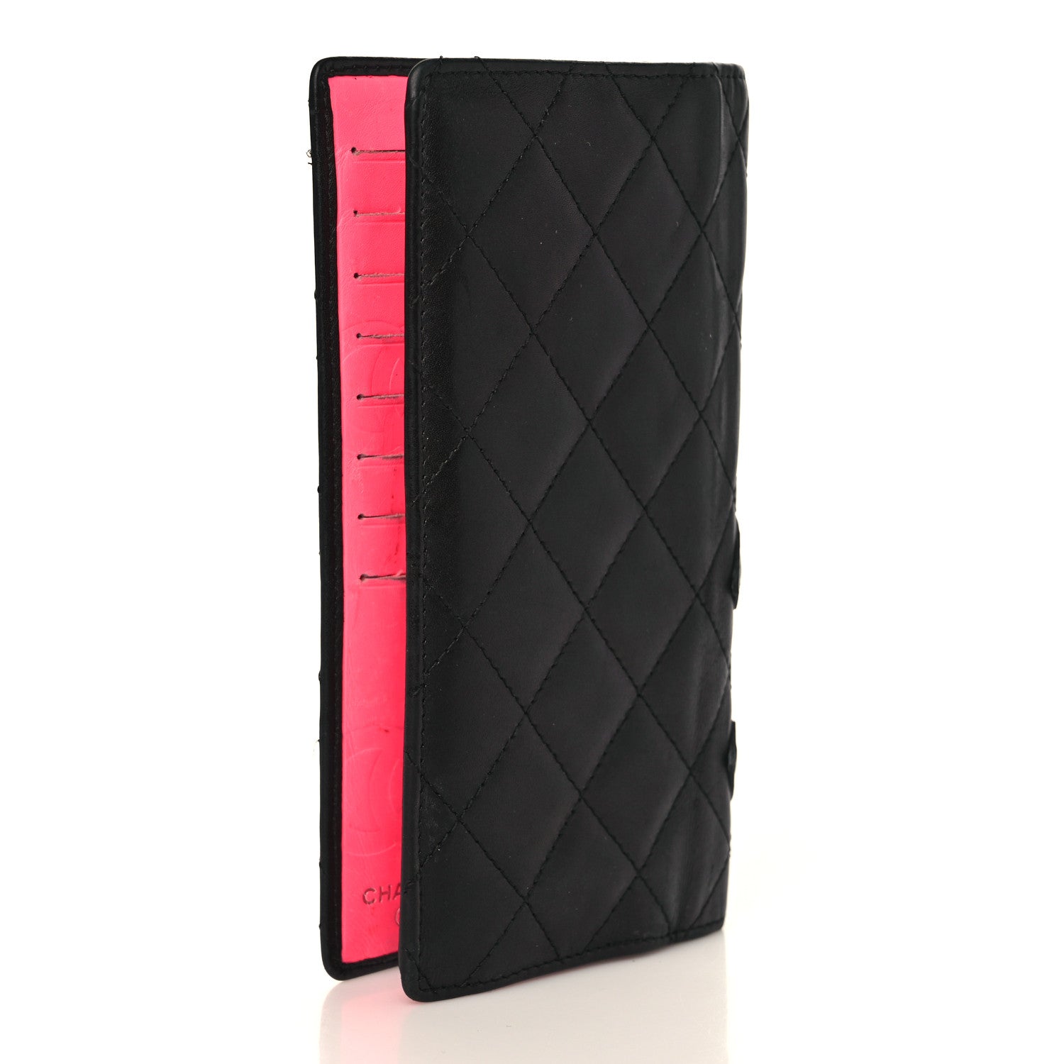 Chanel Calfskin Quilted Cambon Yen Wallet Black 3 of 13