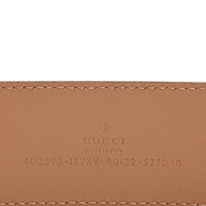 Gucci Azalea Calfskin Enamel Monochrome Double G 40mm Belt 80 32 Camelia 3 of 5