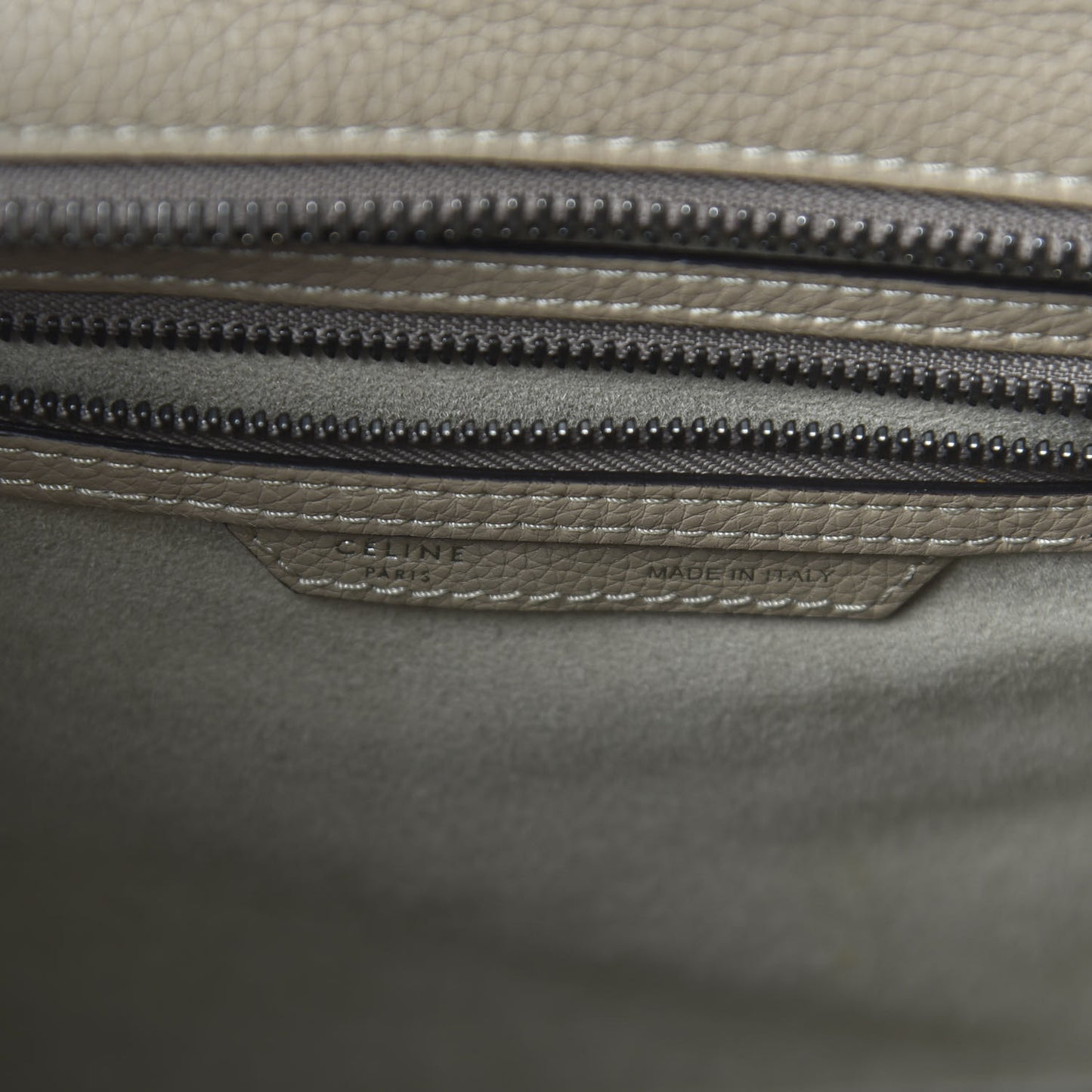 Drummed Calfskin Micro Luggage Dune
