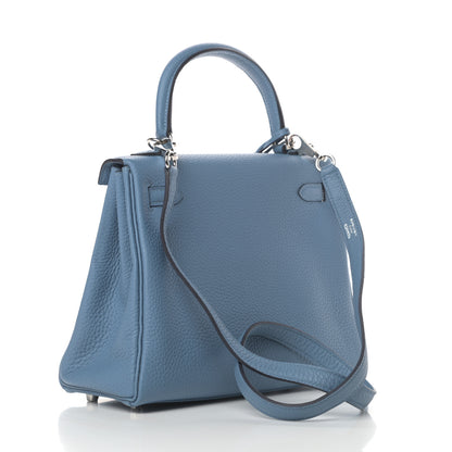 Hermes Togo Kelly Retourne 25 Azur 2 of 11