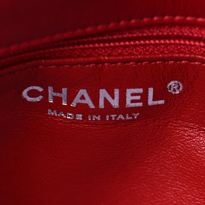 Chanel Patent Chevron Quilted Medium Single Flap Red 6 of 8