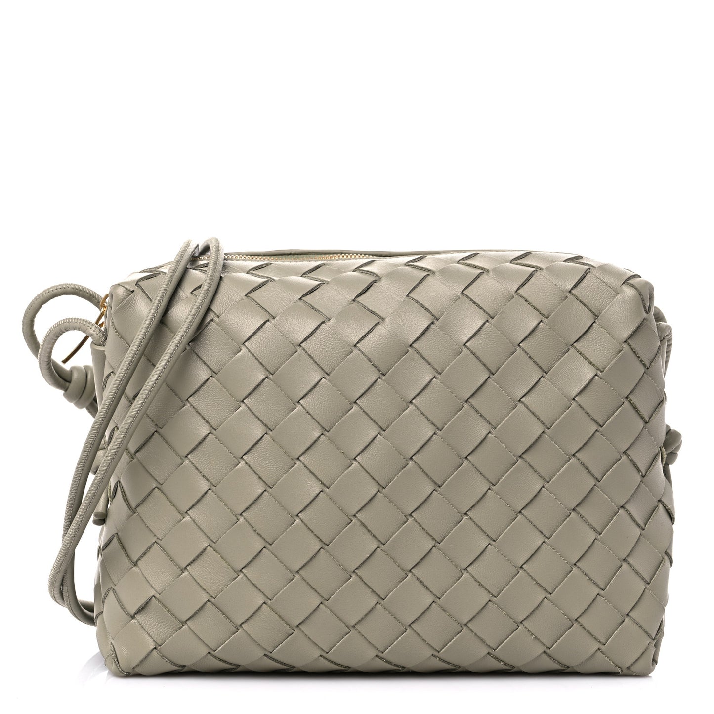 Nappa Intrecciato Small Loop Camera Bag Travertine