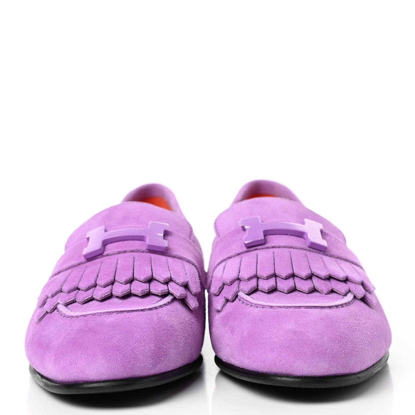 Suede Goatskin Womens Royal Loafers 36 Violet Parme