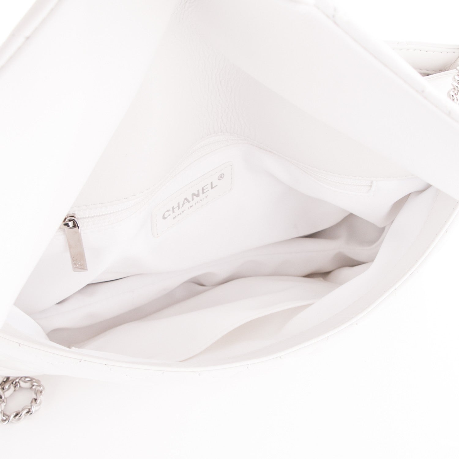 Chanel Lambskin Quilted Jumbo 3 Flap White 5 of 7