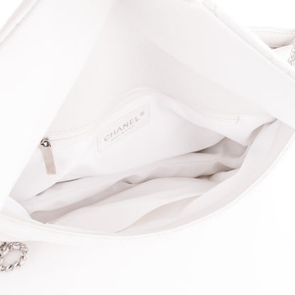 Chanel Lambskin Quilted Jumbo 3 Flap White 5 of 7