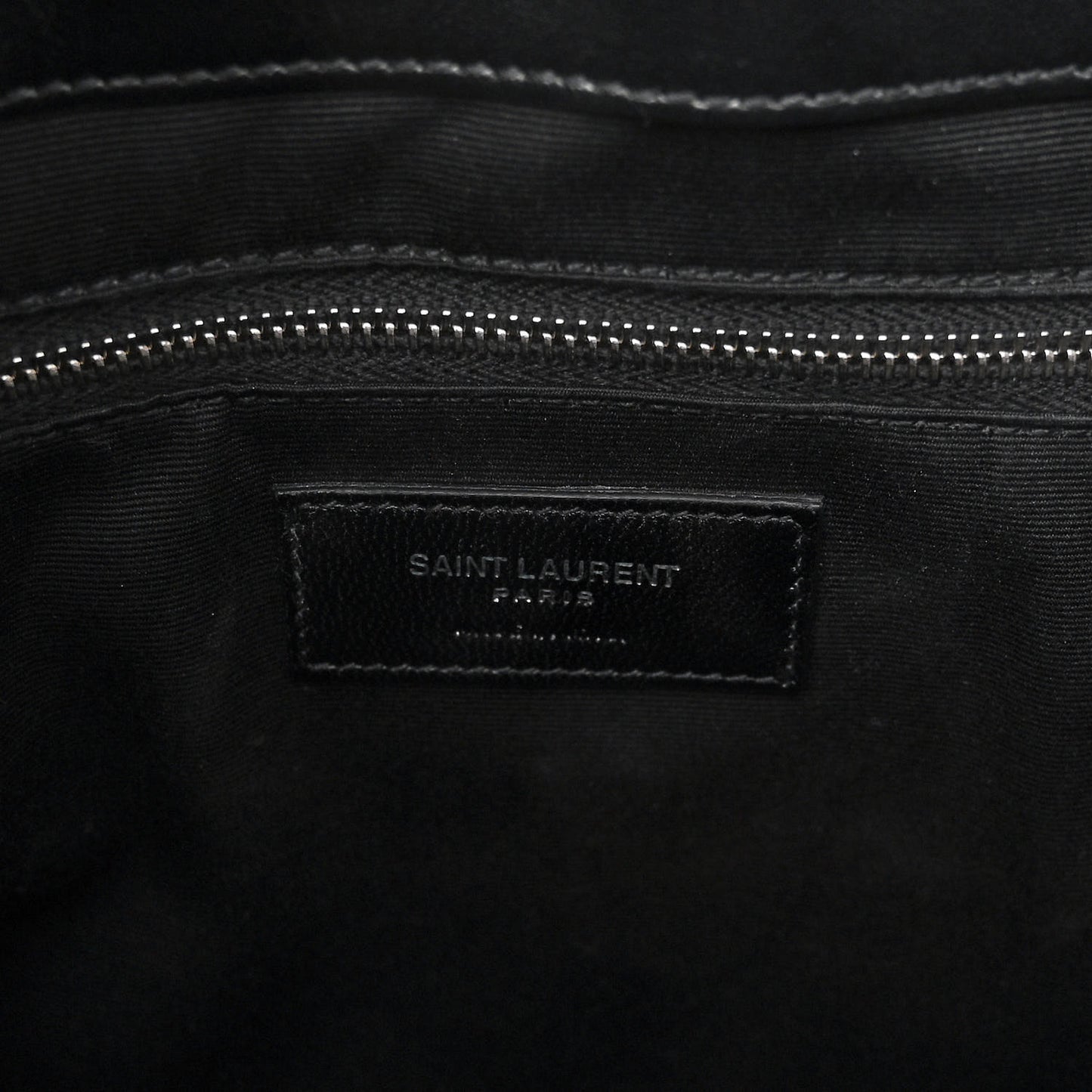 Calfskin Y Quilted Monogram Large Loulou Shopper Black