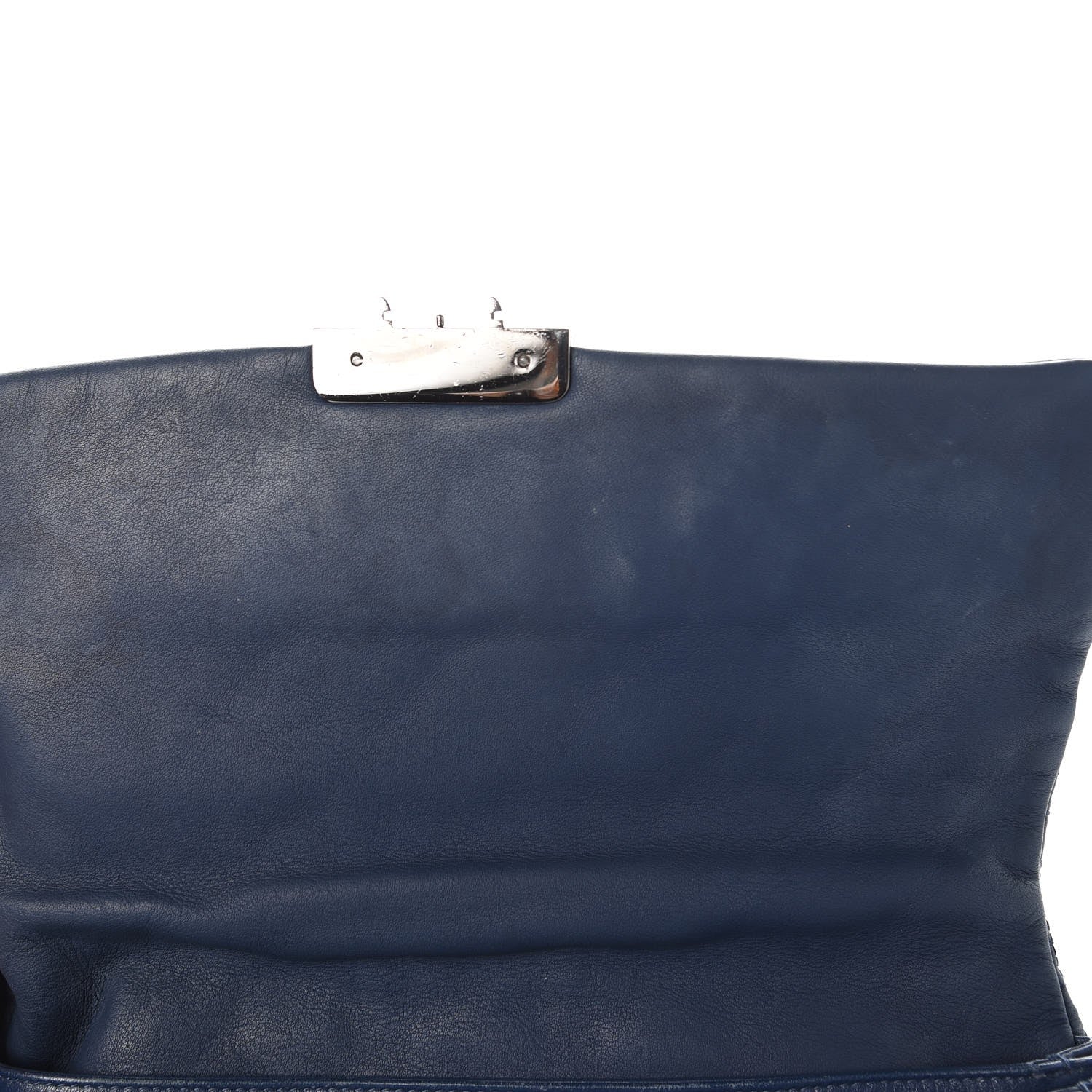 Christian Dior Lambskin Cannage Large New Lock Flap Bag Blue 8 of 17