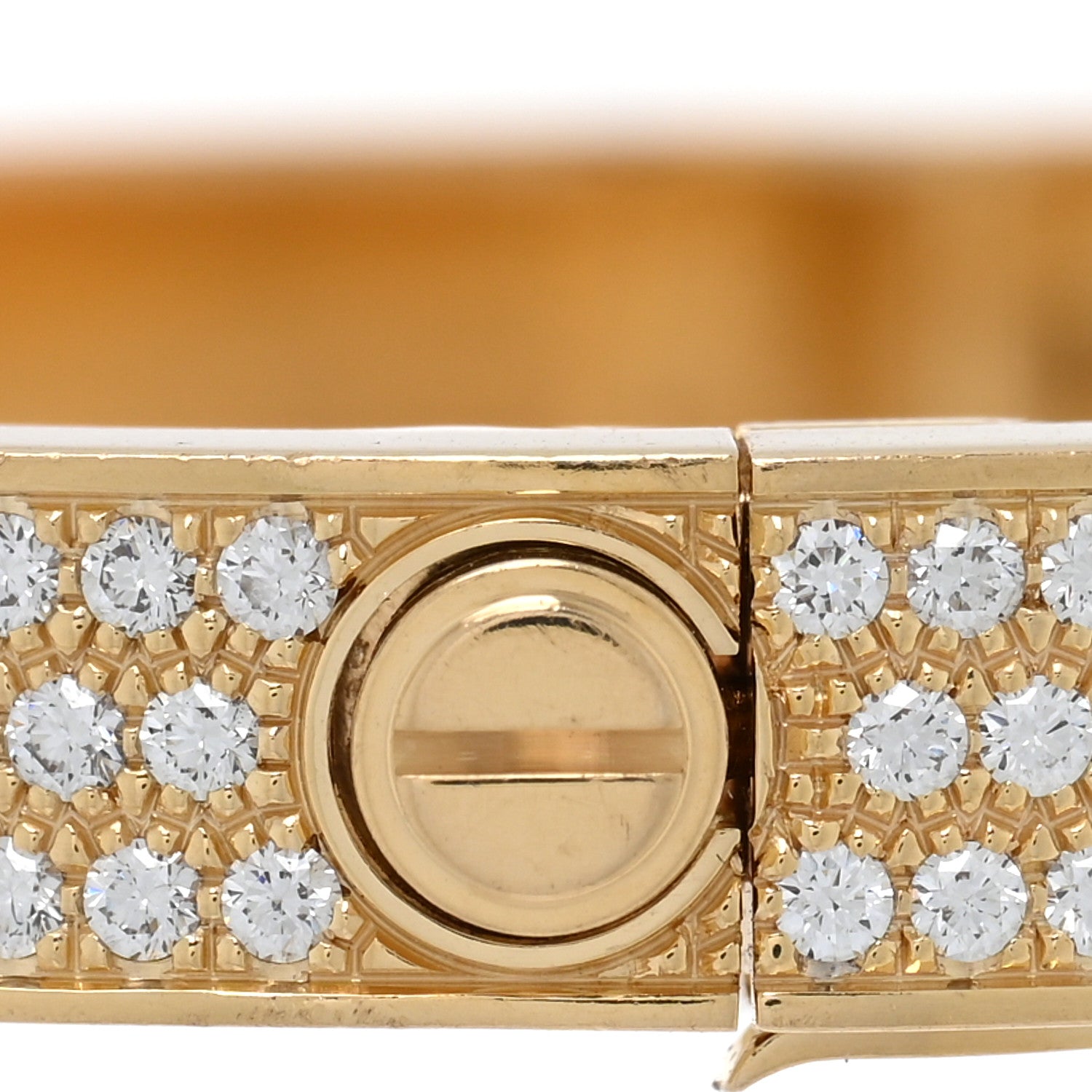 Cartier 18K Yellow Gold Diamond LOVE Paved Bracelet 16 4 of 6