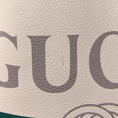 Gucci Calfskin Logo Drawstring Backpack Mystic White 14 of 16