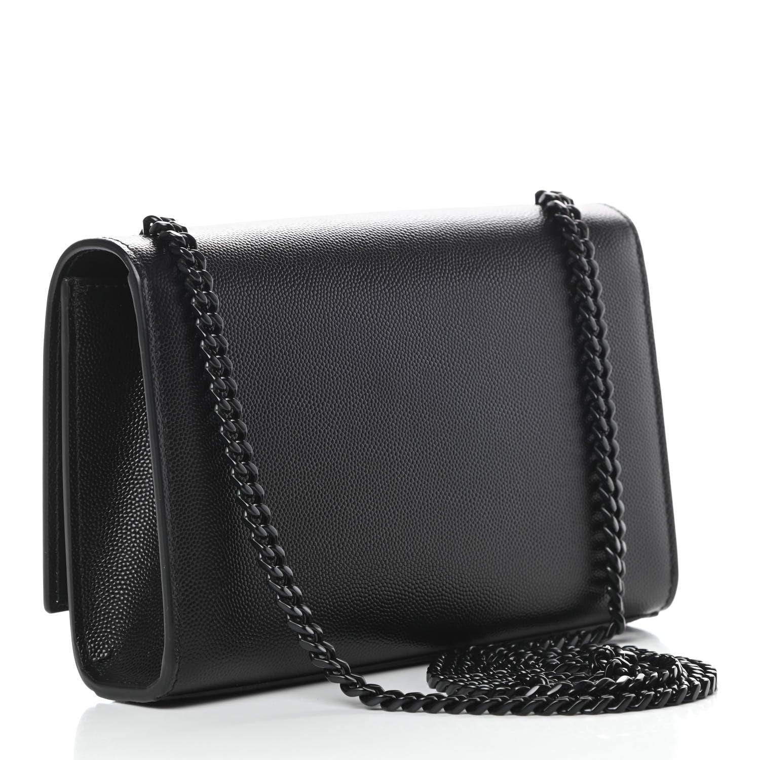 Saint Laurent Grain De Poudre Small Monogram Kate Satchel Black 3 of 10