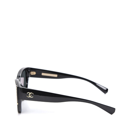 Chanel Acetate Cat Eye Sunglasses 6054 Black 3 of 8