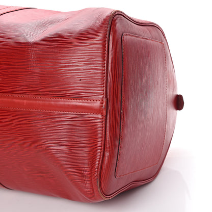 Louis Vuitton Epi Keepall 55 Castillan Red 23 of 26