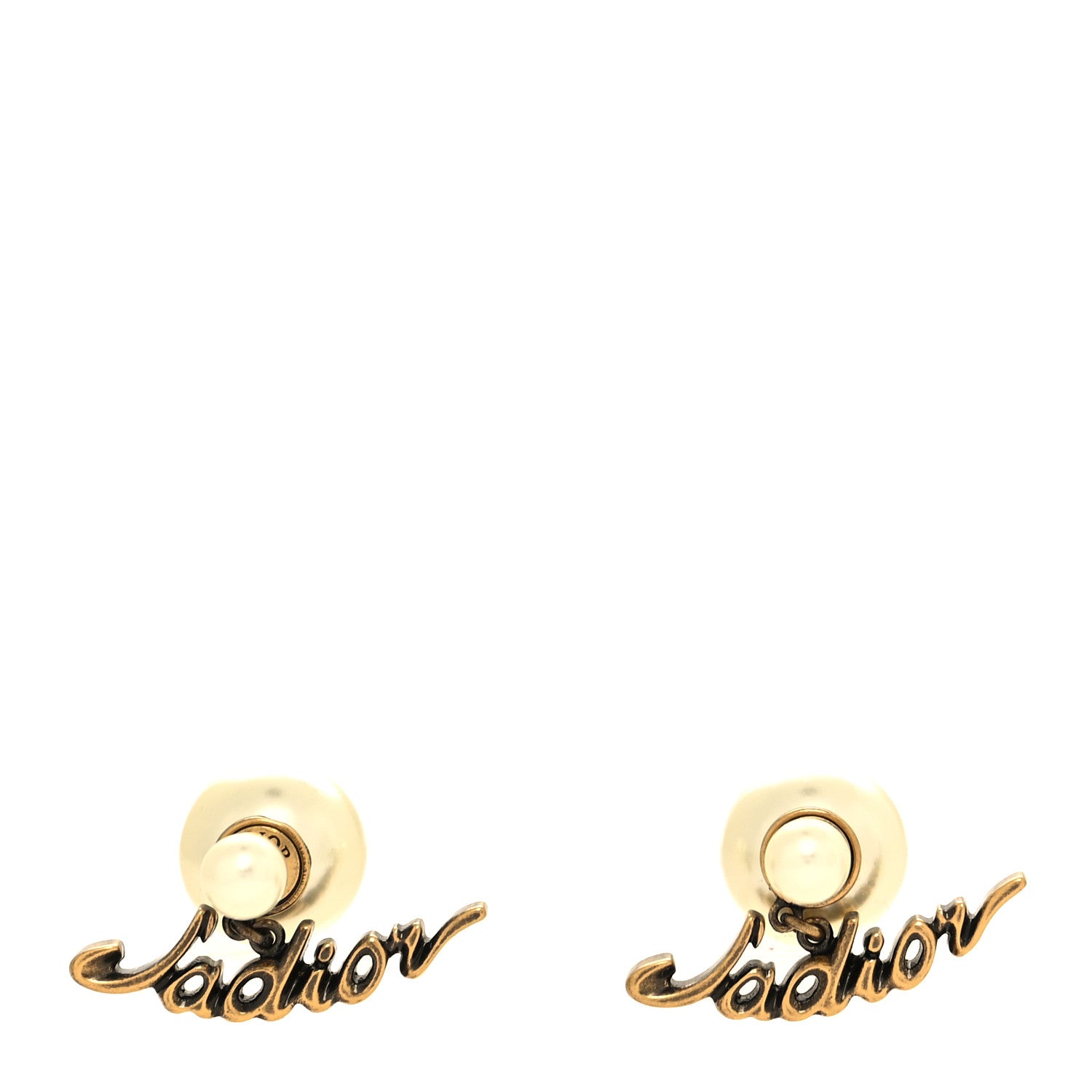 Christian Dior Pearl J'Adior Tribal Earrings Gold 1 of 4