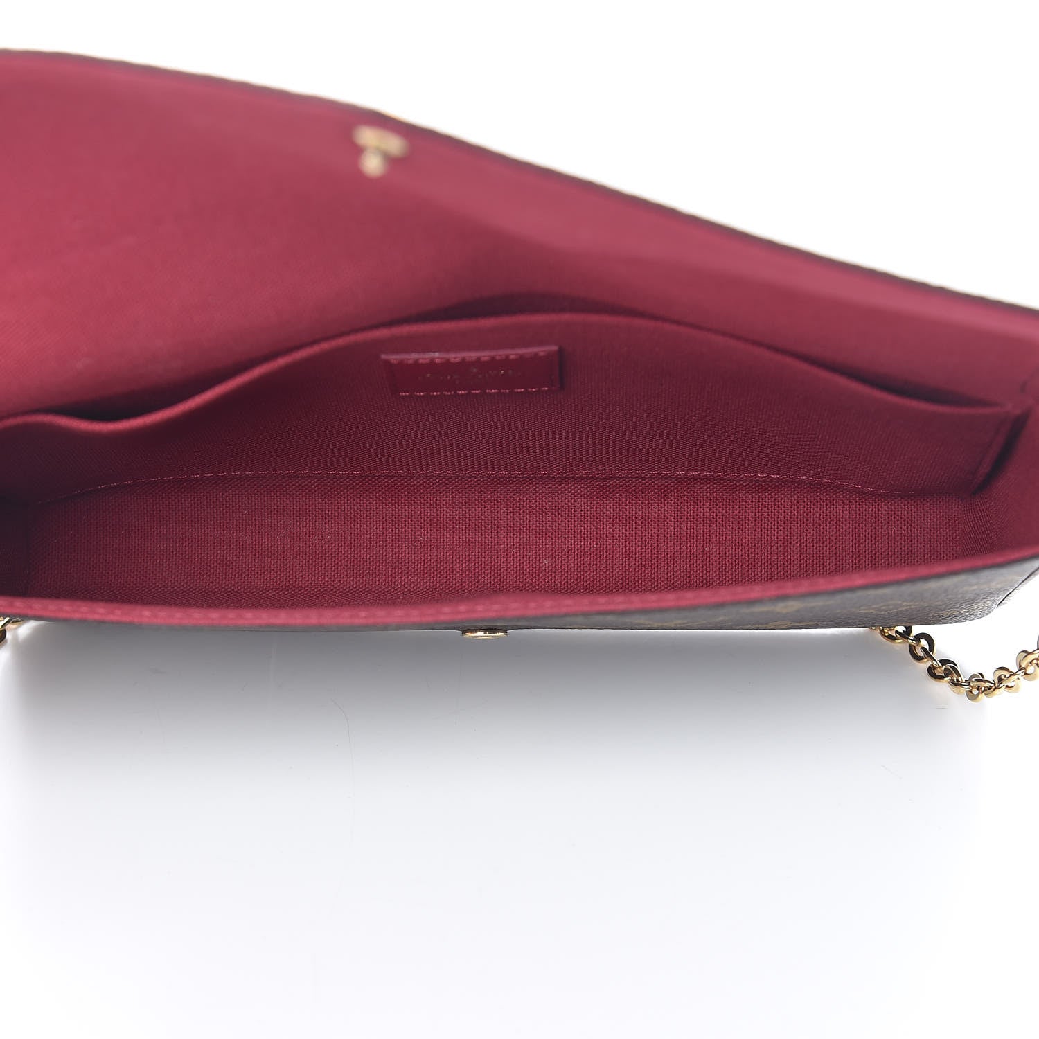 Louis Vuitton Monogram Pochette Felicie Chain Wallet Fuchsia 5 of 12