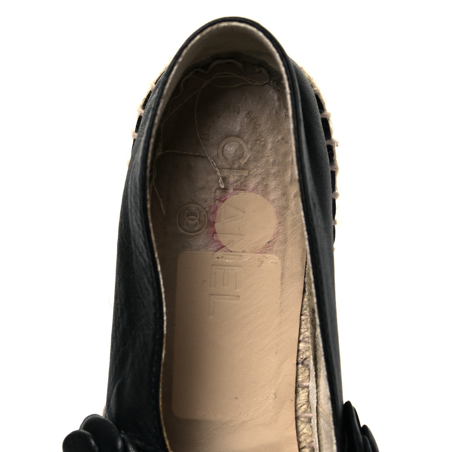 Lambskin Camellia CC Espadrilles 40 Black
