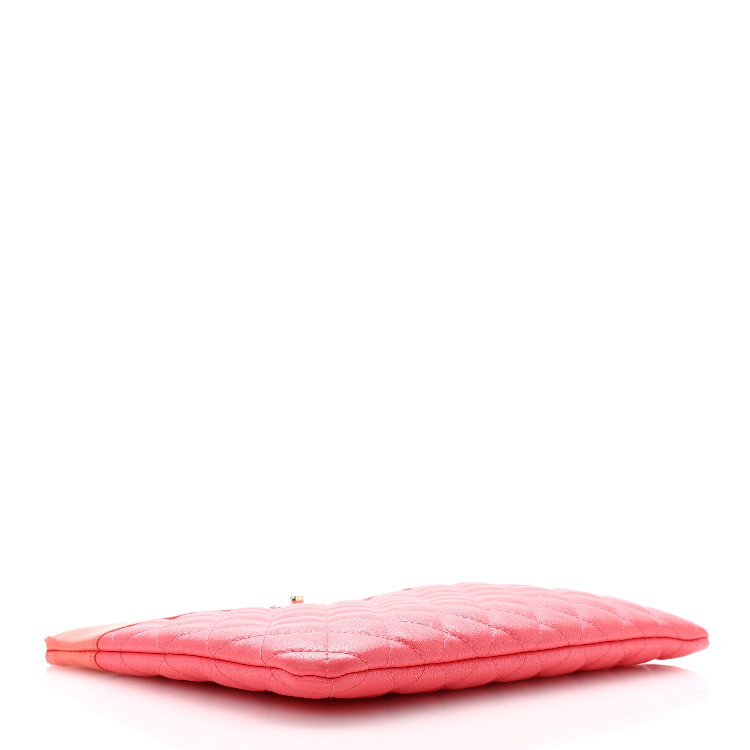 Chanel Sheepskin Quilted Medium Vintage Mademoiselle Cosmetic Case Pink 4 of 7