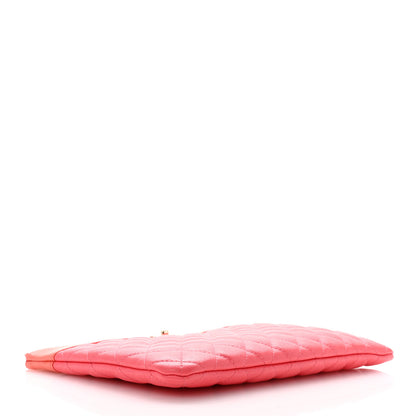 Chanel Sheepskin Quilted Medium Vintage Mademoiselle Cosmetic Case Pink 4 of 7